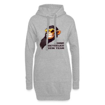 Ohne Betreuer Kein Team - Hoodie-Kleid - Grau meliert - Vorne