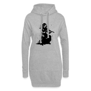 Geigerin - Hoodie-Kleid - Grau meliert - Vorne