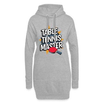 Maître de tennis de table Tischtennis Meister Ping Pong - Sweat-shirt à capuche long Femme - gris chiné - Devant