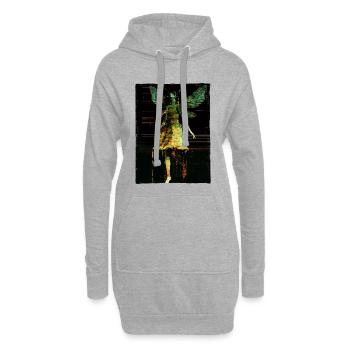 Fairycore Dark Fairy Cybergoth Glitch Graphismes - Sweat-shirt à capuche long Femme - gris chiné - Devant