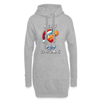 Frohe Spritzmas Lustiger Urlaub Cocktail Weihnachten - Hoodie-Kleid - Grau meliert - Vorne