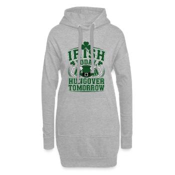 Lustige Irische Trinken St. Patrick's Day Party Kunst - Hoodie-Kleid - Grau meliert - Vorne