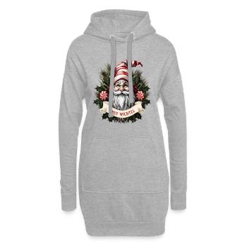 Chef Wichtel Weihnachtsgnom - Hoodie-Kleid - Grau meliert - Vorne