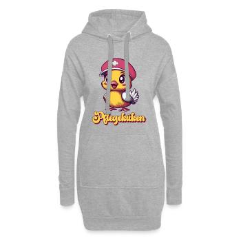 Pflegeküken Azubi Altenpflegerin Krankenpflegerin - Hoodie-Kleid - Grau meliert - Vorne