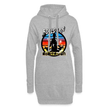 Bouldern - Hoodie-Kleid - Grau meliert - Vorne
