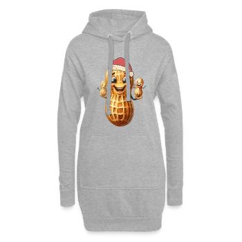 Cacahuètes Cacahuètes Noix Noix Enfant Enfants Bébé - Sweat-shirt à capuche long Femme - gris chiné - Devant