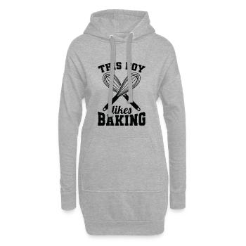Small baker - Hoodie Dress - heather grey - Front