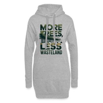 Plus d’arbres Moins de friches Conservation de la nature - Sweat-shirt à capuche long Femme - gris chiné - Devant