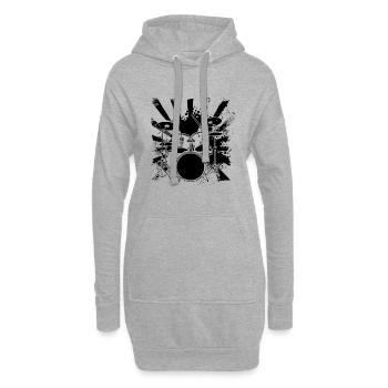 Percussion - Sweat-shirt à capuche long Femme - gris chiné - Devant