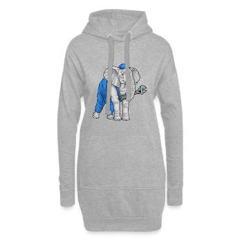 Atelier de clé mécanique pour éléphants - Sweat-shirt à capuche long Femme - gris chiné - Devant