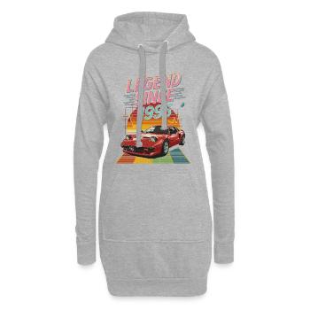 Légende depuis 1995 Art de l’automobile rétro - Sweat-shirt à capuche long Femme - gris chiné - Devant