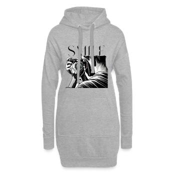  Kamera Fokus-bitte lächeln Design für Fotografen  - Hoodie-Kleid - Grau meliert - Vorne
