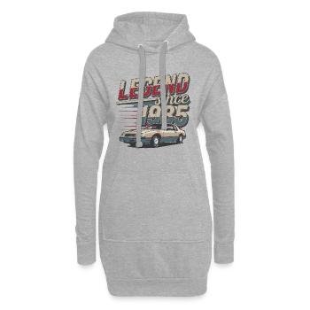 Légende Depuis 1985 Voiture Ancienne Style Rétro - Sweat-shirt à capuche long Femme - gris chiné - Devant