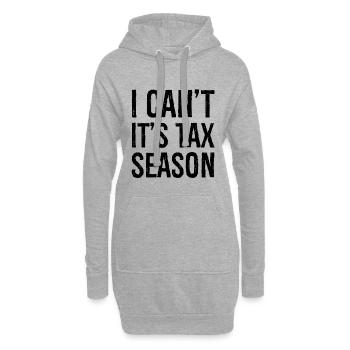 Je ne peux pas C’est la saison des impôts - Sweat-shirt à capuche long Femme - gris chiné - Devant