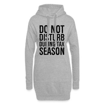 Ne pas déranger pendant la saison des impôts - Sweat-shirt à capuche long Femme - gris chiné - Devant