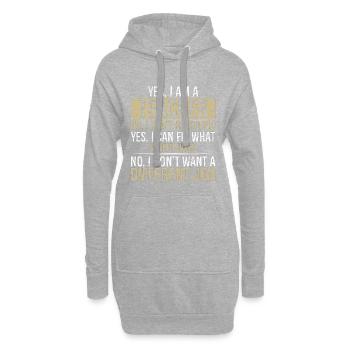 yes I am a teacher no I can't fix stupid yes - Hoodie-Kleid - Grau meliert - Vorne