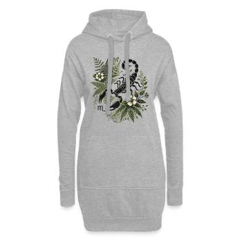 Skorpion Sternzeichen - Florales und von der Natur inspiriertes Design - Hoodie-Kleid - Grau meliert - Vorne