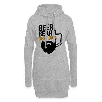 Bestes Papa aller Zeiten Vatertagsshirt - Hoodie-Kleid - Grau meliert - Vorne