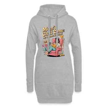 Chemise Chill Zone de maman | Aucun drame n’est autorisé - Sweat-shirt à capuche long Femme - gris chiné - Devant