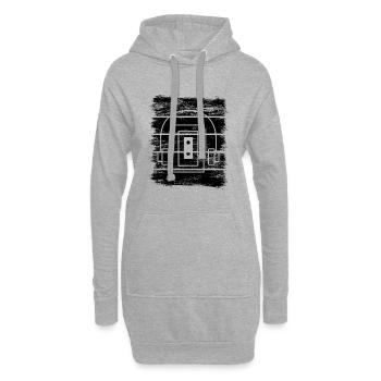 Kassettenspieler - Hoodie-Kleid - Grau meliert - Vorne