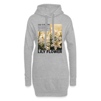 Fleur de lys Fleur de lys Botanique Esthétique Cadeau - Sweat-shirt à capuche long Femme - gris chiné - Devant