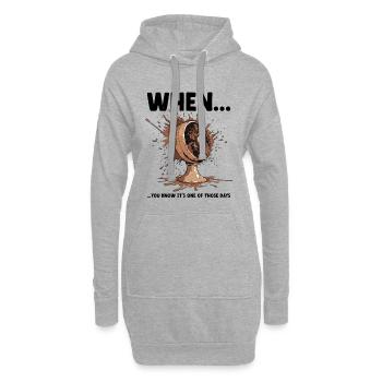 Murphy's Law Meme Katastrophe Büro Kollegen Lustig - Hoodie-Kleid - Grau meliert - Vorne
