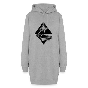 Billard Zeichnung - Hoodie-Kleid - Grau meliert - Vorne