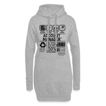 account manager multi tasking problem solving - Hoodie-Kleid - Grau meliert - Vorne