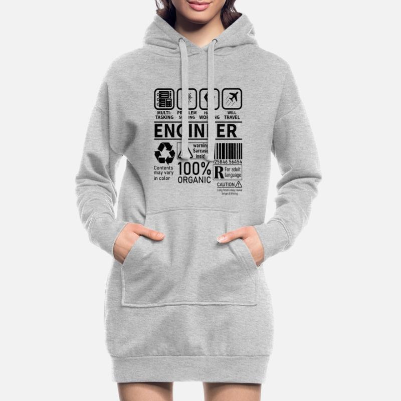 engineer multi tasking problem solving working Hoodie-Kleid