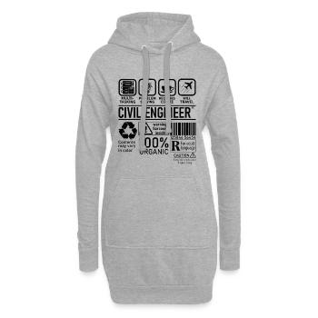 Civil Engineer multi tasking problem solving - Hoodie-Kleid - Grau meliert - Vorne