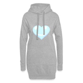 Coeur Coeurs Emotion Visage - Sweat-shirt à capuche long Femme - gris chiné - Devant