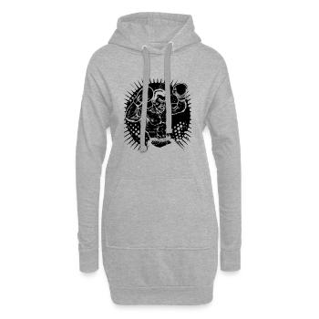 Boxer - Hoodie-Kleid - Grau meliert - Vorne