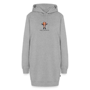 Pixel Strichmännchen Lustige Grafik Humor Geschenk - Hoodie-Kleid - Grau meliert - Vorne
