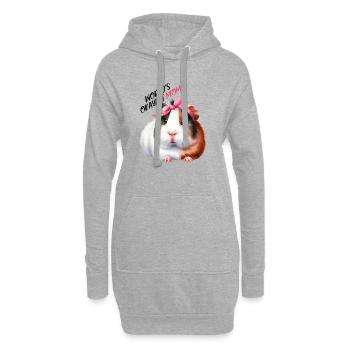 Worlds Okayest Mom Meerschweinchen Mama Mutter - Hoodie-Kleid - Grau meliert - Vorne