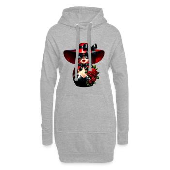 Fille russe ! Matriochka Russe pour Russes - Sweat-shirt à capuche long Femme - gris chiné - Devant