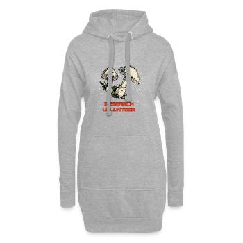 Funny Adult Humor Psychedelic Volunteer Funny Gift - Hoodie Dress - heather grey - Front