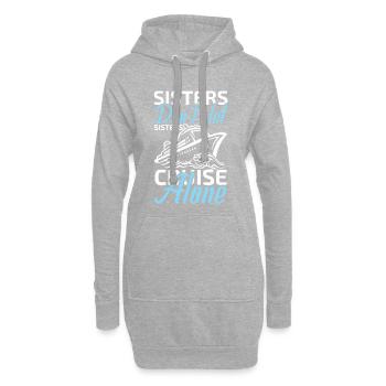 Schwestern lassen Schwestern nicht alleine cruisen - Hoodie-Kleid - Grau meliert - Vorne