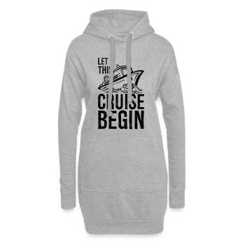 Que cette croisière commence - Sweat-shirt à capuche long Femme - gris chiné - Devant