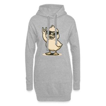 Duck’n’Roll - Sweat-shirt à capuche long Femme - gris chiné - Devant