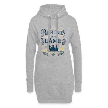 Polyphonies dans l'âme - Sweat-shirt à capuche long Femme - gris chiné - Devant