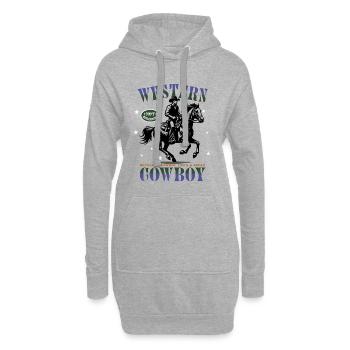 Western Cowboy – Attachez votre ceinture, pas pour les débutants - Sweat-shirt à capuche long Femme - gris chiné - Devant