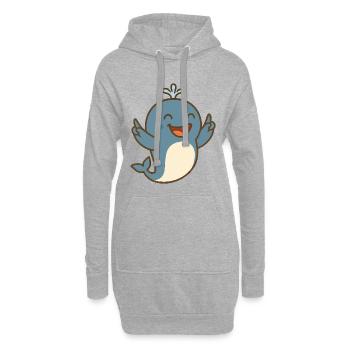 Fröhlicher Wasserfreund - Hoodie-Kleid - Grau meliert - Vorne