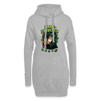 Zapf Zauberer Bier Bierflasche Bierzelt Crew - Hoodie-Kleid - Grau meliert - Vorne