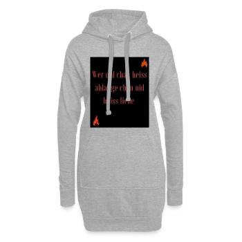 Du piment pour la vie - Sweat-shirt à capuche long Femme - gris chiné - Devant