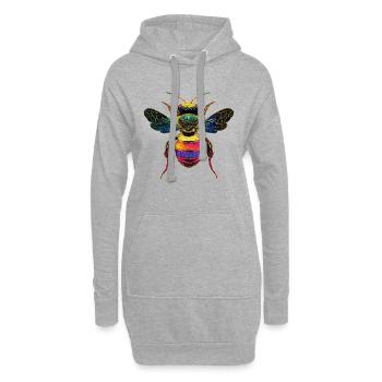 Bienen Imker Honig Bienenzüchter Bees Süße Biene - Hoodie-Kleid - Grau meliert - Vorne