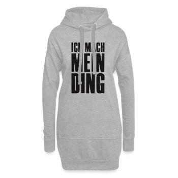 Je vais faire mon truc ! Affilié commercial en ligne - Sweat-shirt à capuche long Femme - gris chiné - Devant
