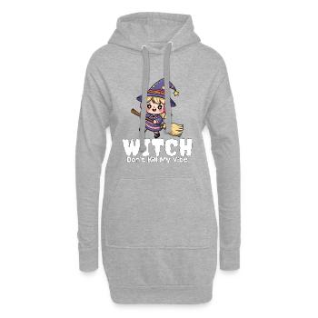 HEXE RUINIERE NICHT MEINE STIMMUNG - HEXE HALLOWEEN - Hoodie-Kleid - Grau meliert - Vorne