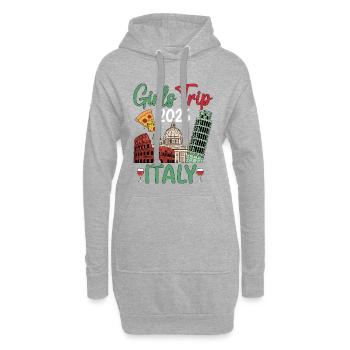 Italy Girls Trip 2025 - Hoodie-Kleid - Grau meliert - Vorne