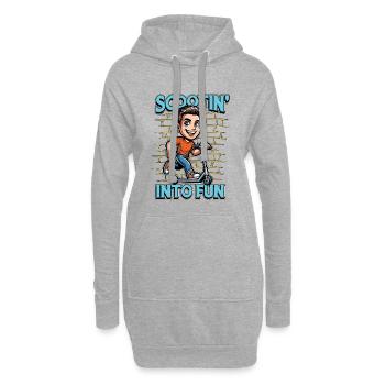 Scooter Scootin' Into Fun Scootering Motorcycle - Hoodie-Kleid - Grau meliert - Vorne