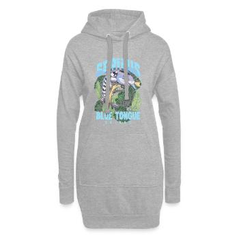 Gardien de reptiles sérieux au sujet des scinques à langue bleue - Sweat-shirt à capuche long Femme - gris chiné - Devant